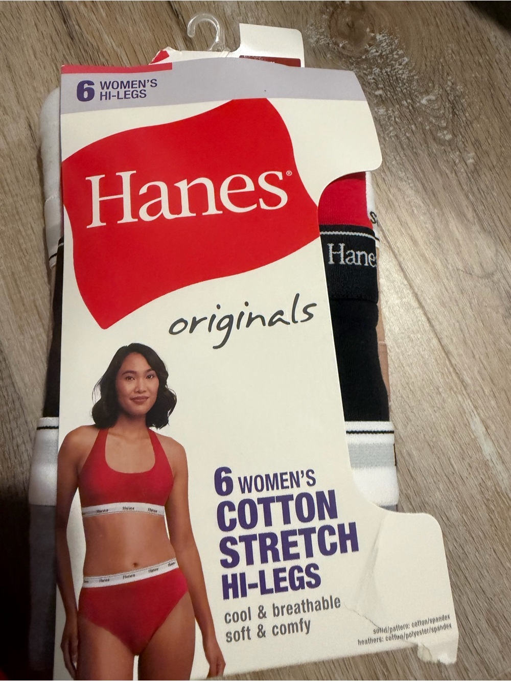 Hanes Women's Hi-Legs Briefs Pack - Red, White, Black bundle